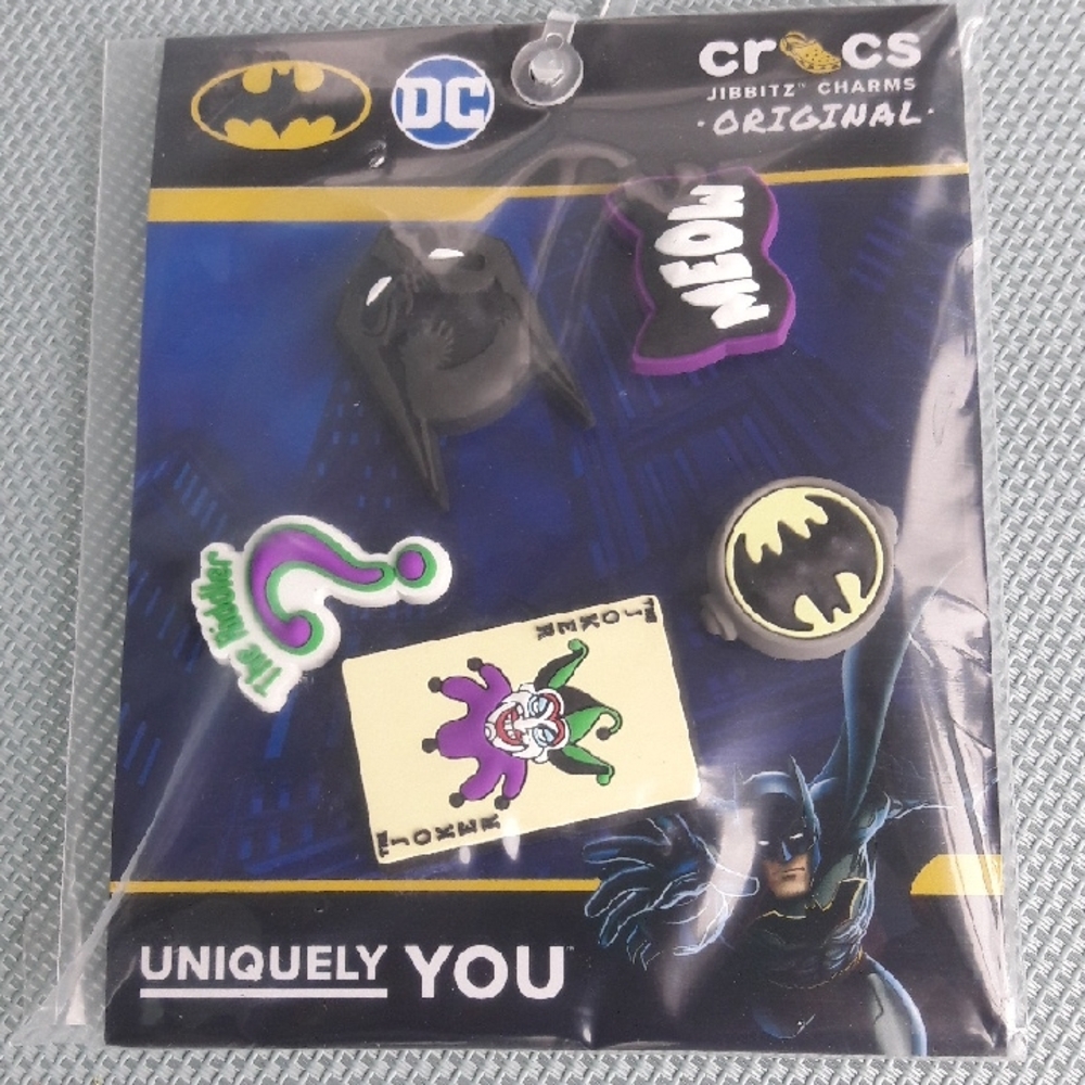 NWT "Crocs" Batman Themed Jibbitz  Shoe Charms